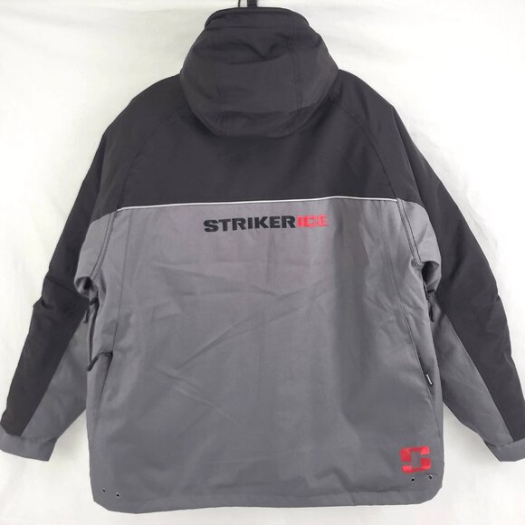 Striker ICE Men's Hardwater Gray/Black Jacket in Small With Sureflote Flotation - Picture 5 of 15